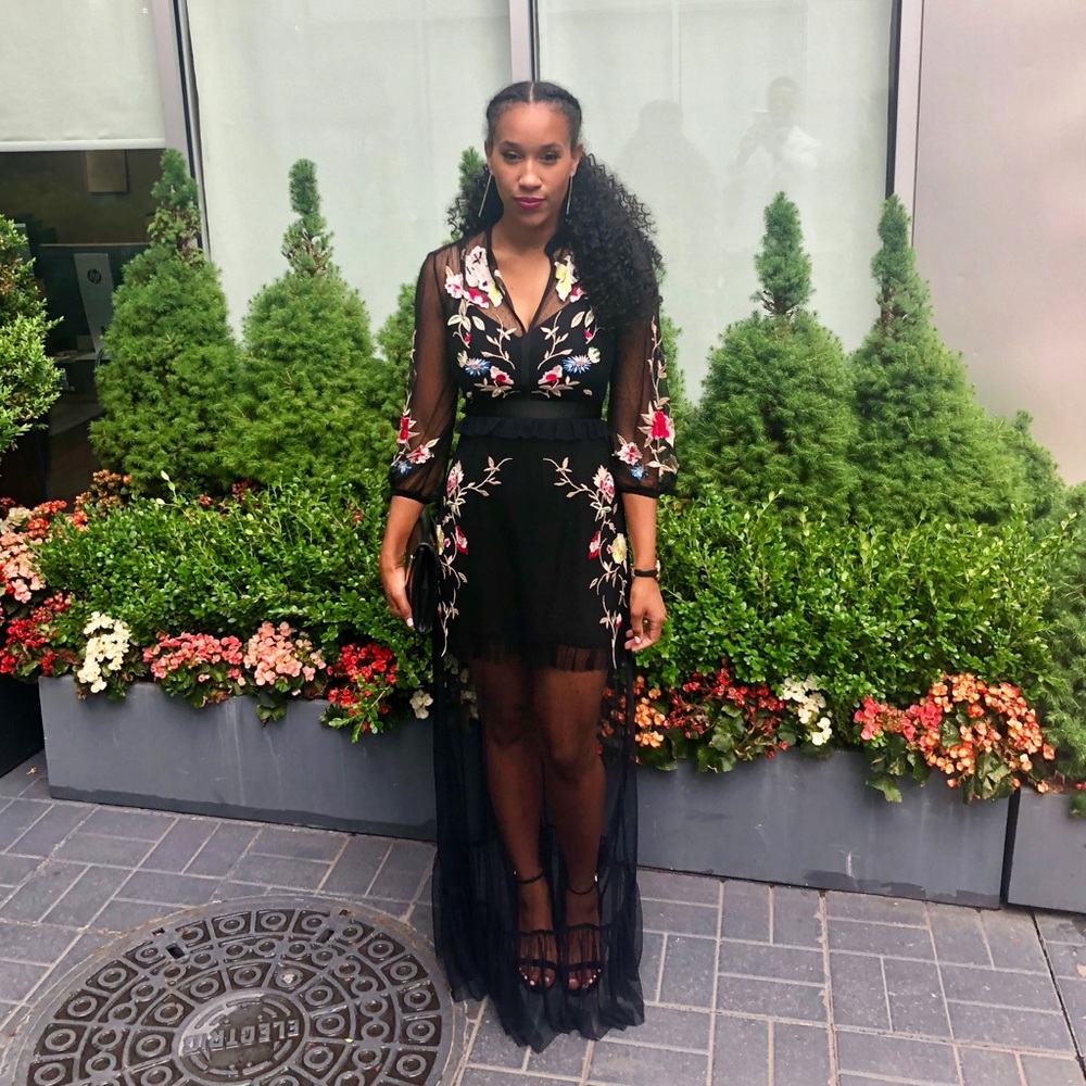 French Connection Floral Mesh Maxi